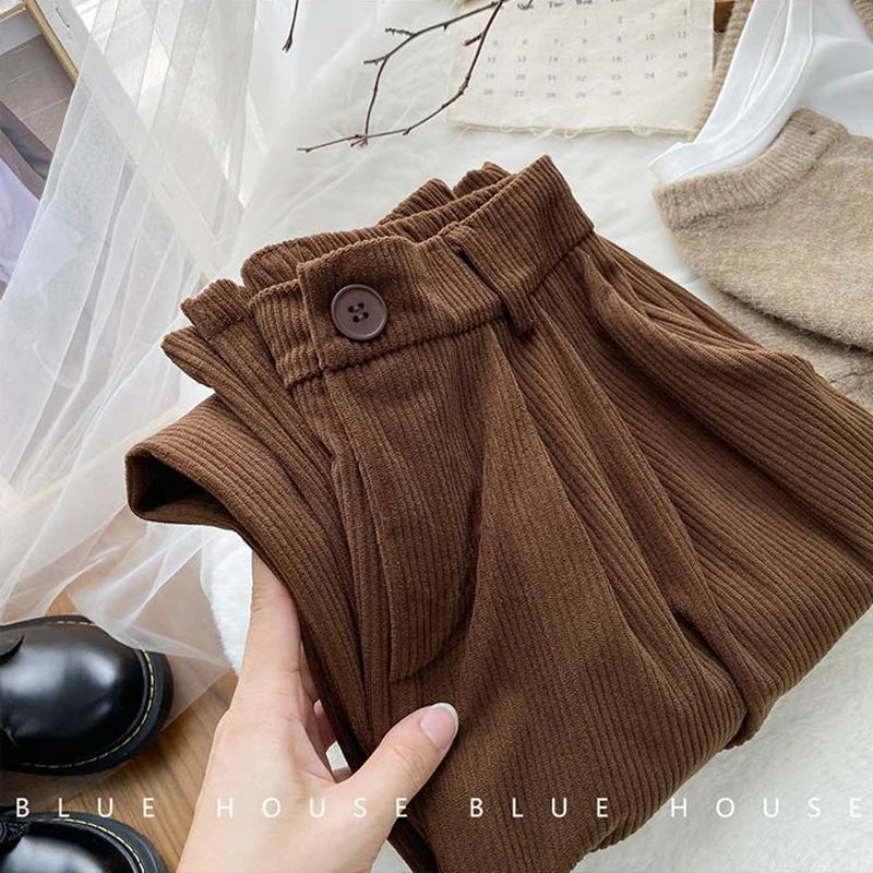 Vintage High Waist Corduroy Pants