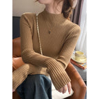 Women Long Sleeve Casual Basic Sweater