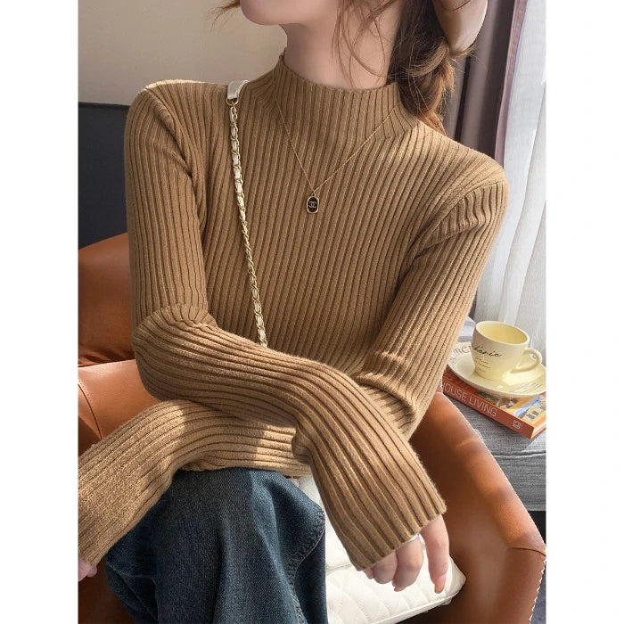 Women Long Sleeve Casual Basic Sweater
