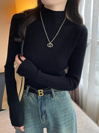 Women Long Sleeve Casual Basic Sweater