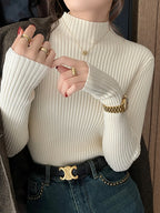 Women Long Sleeve Casual Basic Sweater